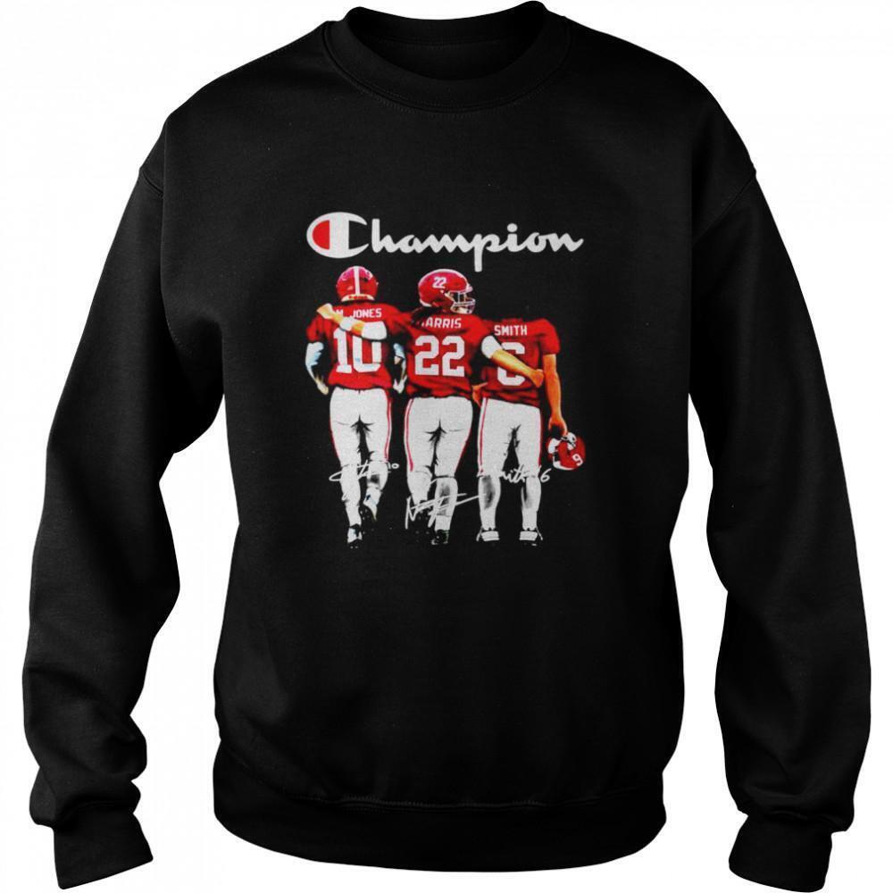Alabama Crimson Tide Mac Jones Najee Harris Devonta Smith Champions Sweatshirt